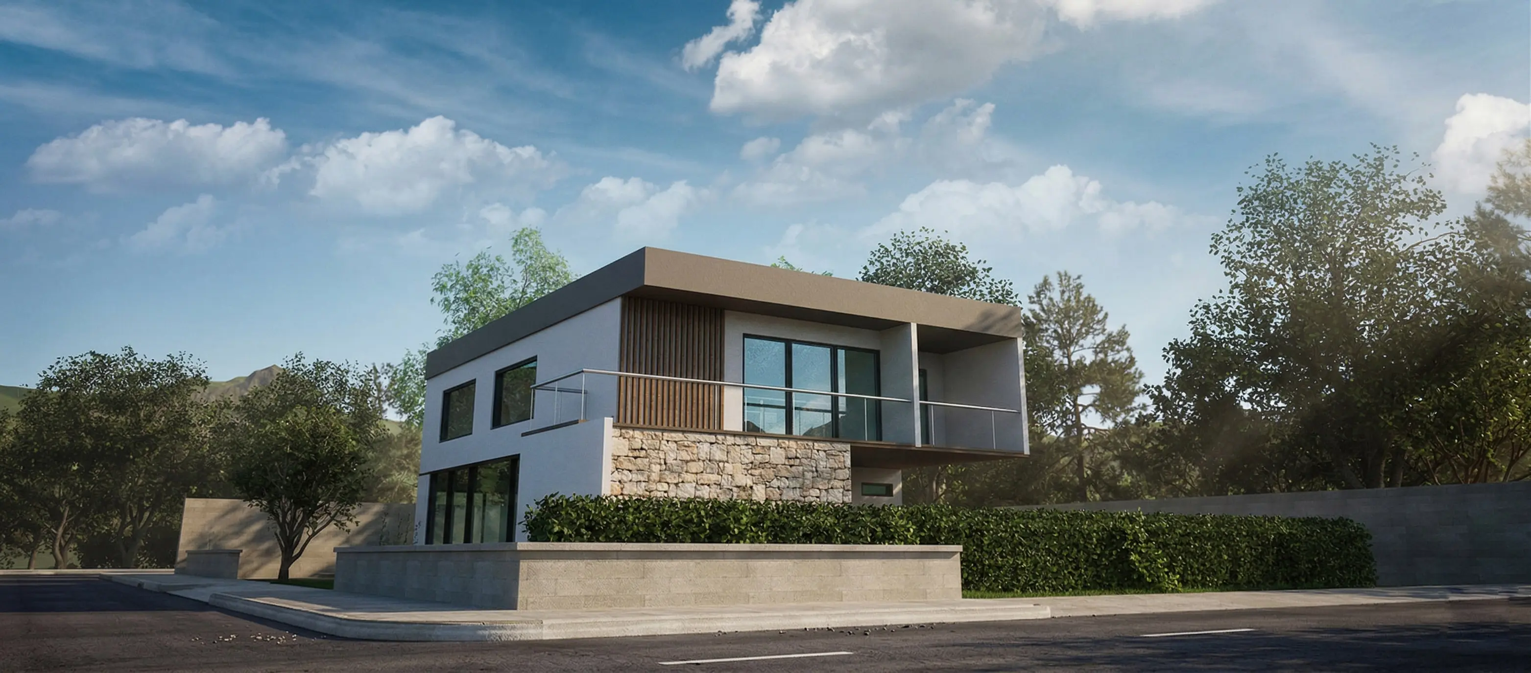 Render exterior de la Casa Anteos